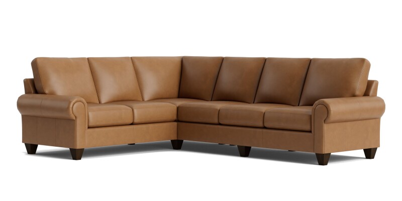 C400L6661SFLKIT56-101367587 True Custom™ True Custom® Leather Large Panel Arm L-Shaped Sectional - Image 1