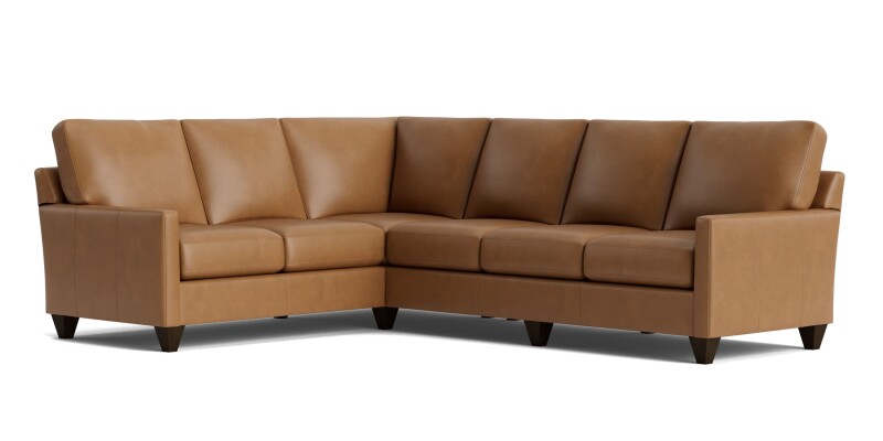 C500L6661SFLKIT54-101370044 True Custom™ True Custom® Leather Track Arm L-Shaped Sectional - Image 1