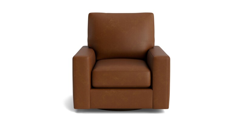 C60005SFL56-101340854 True Custom™ True Custom® Leather Large Track Arm Swivel Chair - Image 1