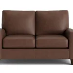 True Custom™ True Custom® Leather Large Track Arm Loveseat