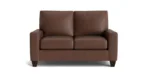 True Custom™ True Custom® Leather Large Track Arm Loveseat