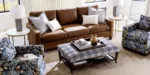 True Custom™ True Custom® Leather Large Track Arm Loveseat - Image 3