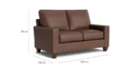 True Custom™ True Custom® Leather Large Track Arm Loveseat - Image 6