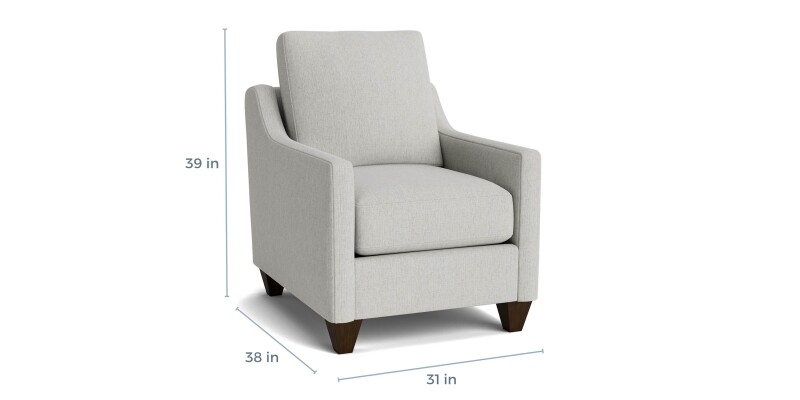 C90012SF33-101341304 True Custom™ True Custom® Slope Arm Accent Chair - Image 1