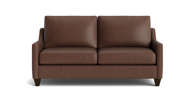C90052SFL52-101376710 True Custom™ True Custom® Leather Slope Arm Studio Sofa - Image 1