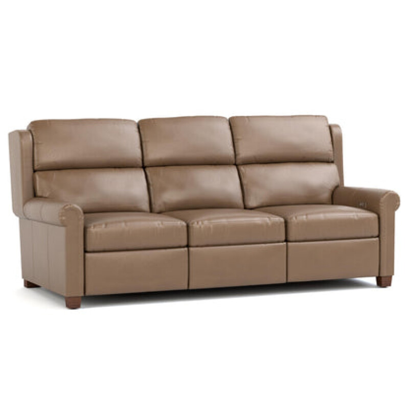 CL617385WRAHPRSELVANOGRANITEDARKMAPLE-102110046 Woodlands Small Roll Arm Motion Sofa - Selvano Granite - Image 1