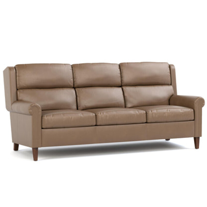 CL821386PRSELVANOGRANITEDARKMAPLE-102110063 Woodlands Small Roll Arm Sofa - Selvano Granite - Image 1