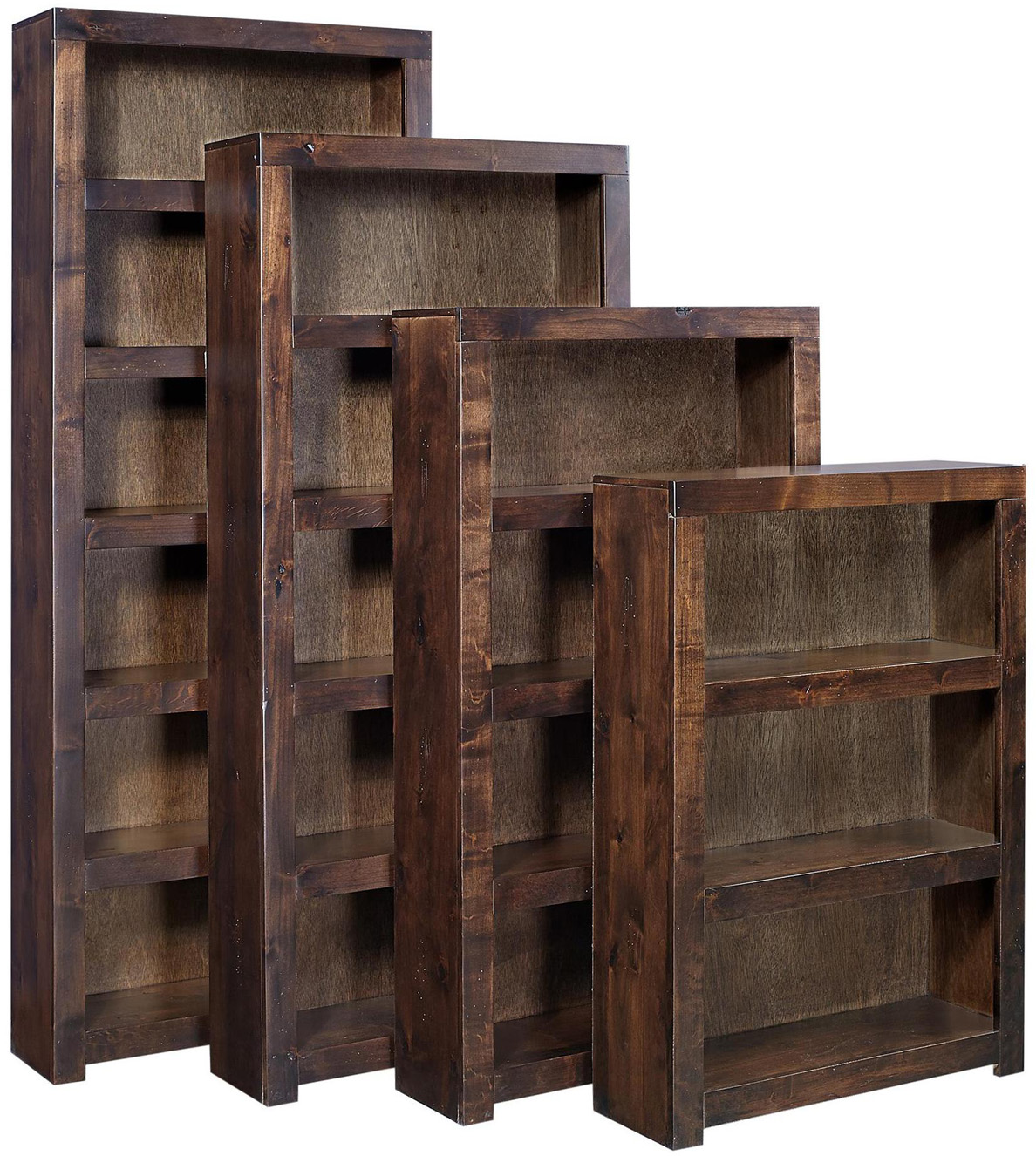 DL3472FRT-106249748 Contemporary Alder 74" Bookcase DL3472-FRT - Image 1