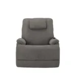 Zion Metal Fabric Power Lift Sleep Recliner with Power Headrest & Lumbar