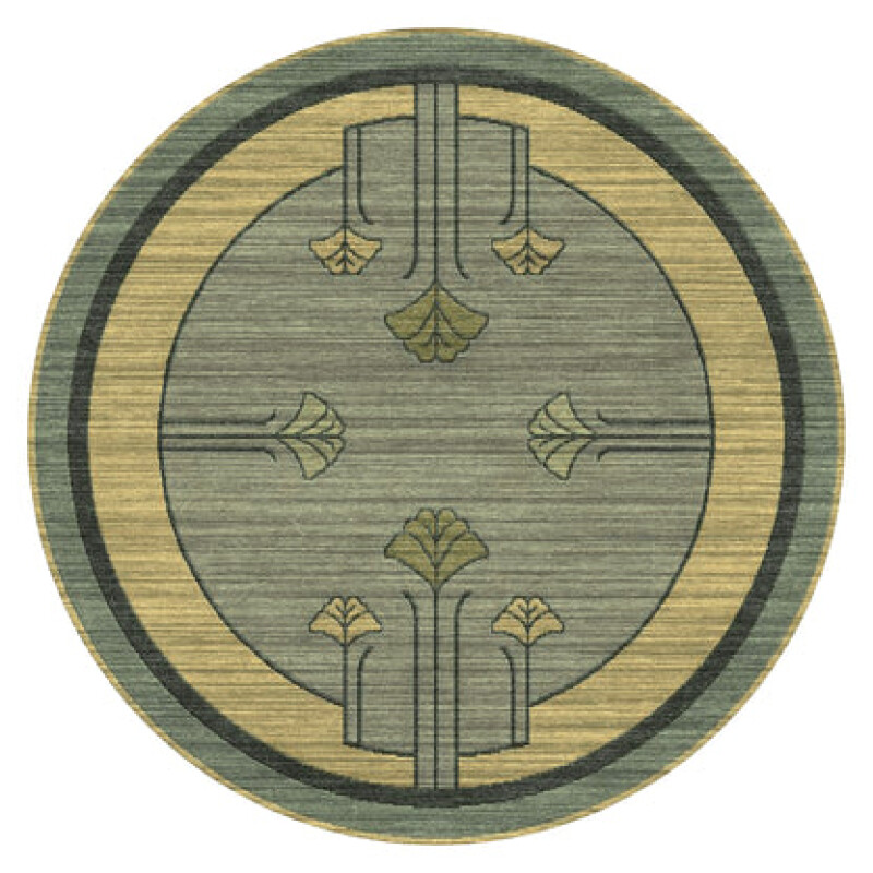 RU14556ROUND-102155488 Art Ginkgo Rug - Round / 6' x 6' - Image 1