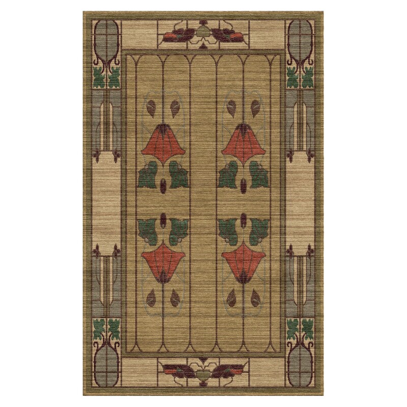 RU15259X12-102155792 Garden Window Rug, Moss - Rectangular / 9' x 12' - Image 1