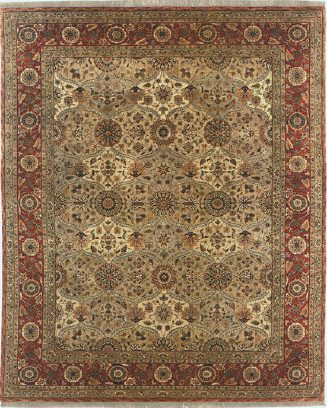 RU375012R-102156550 Mughal Lattice, Ivory Coral - 2' 9" x 12' - Image 1