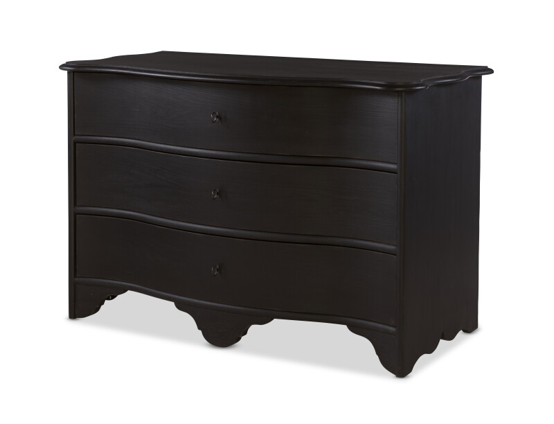 TSA703V1-103267781 TSA-703-V1 - Le Maurice Three Drawer Chest - Swedish Matte Noir - Image 1
