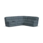 Bernard Fabric Power Reclining Sectional w/ Power Headrest & Lumbar