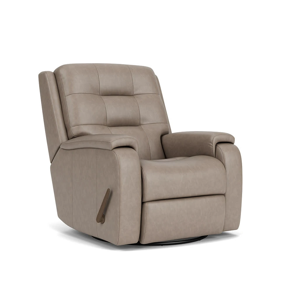 S381053-106396541 Arlo Leather Swivel Gliding Recliner - Image 1