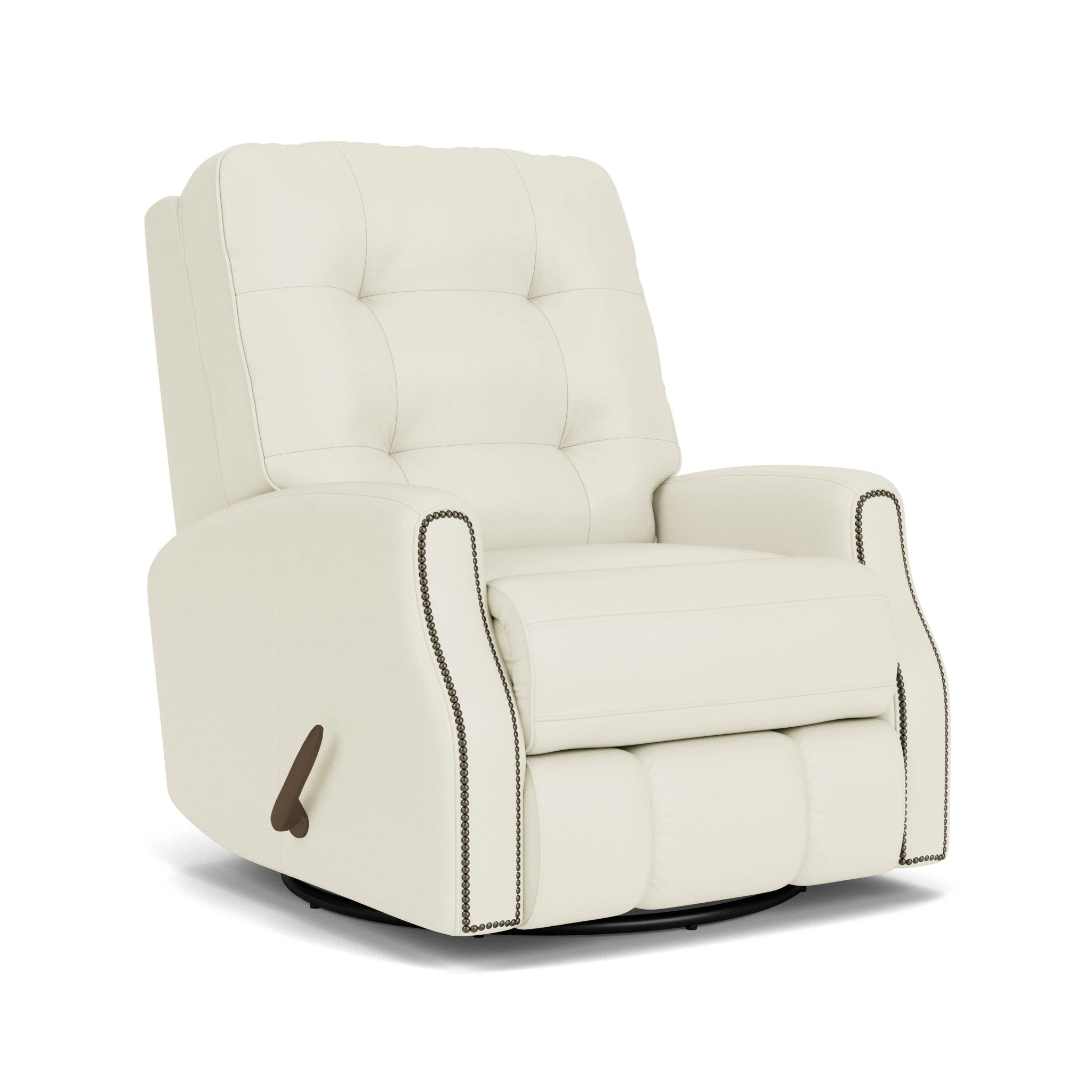 S388153-106396508 Devon Leather Swivel Gliding Recliner - Image 1
